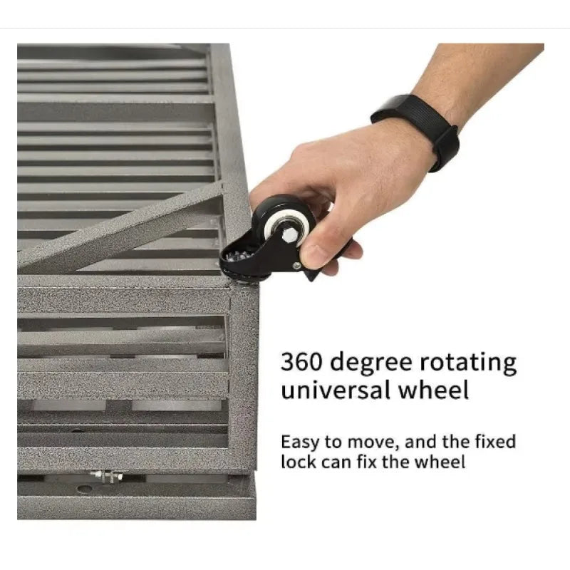 Heavy Duty Dog Cage with Roof Feeding Door