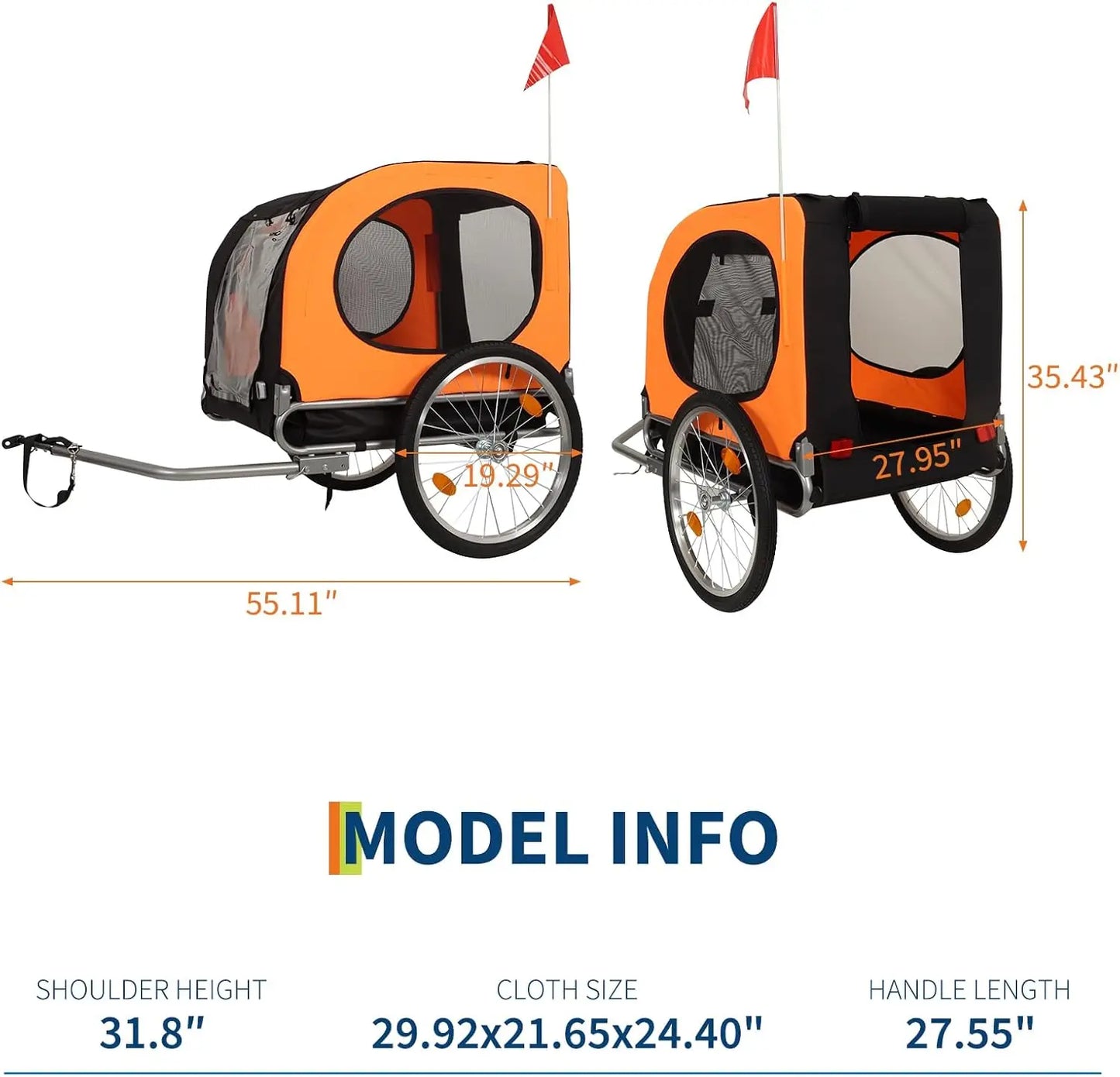 Pet Bicycle Carrier Easy Folding Cart
