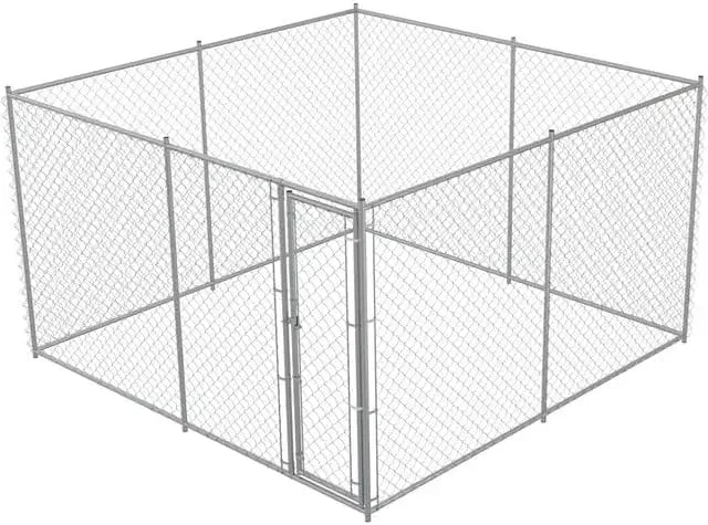 Large Outdoor Kennel Fully Covered Roof Metal Galvanized