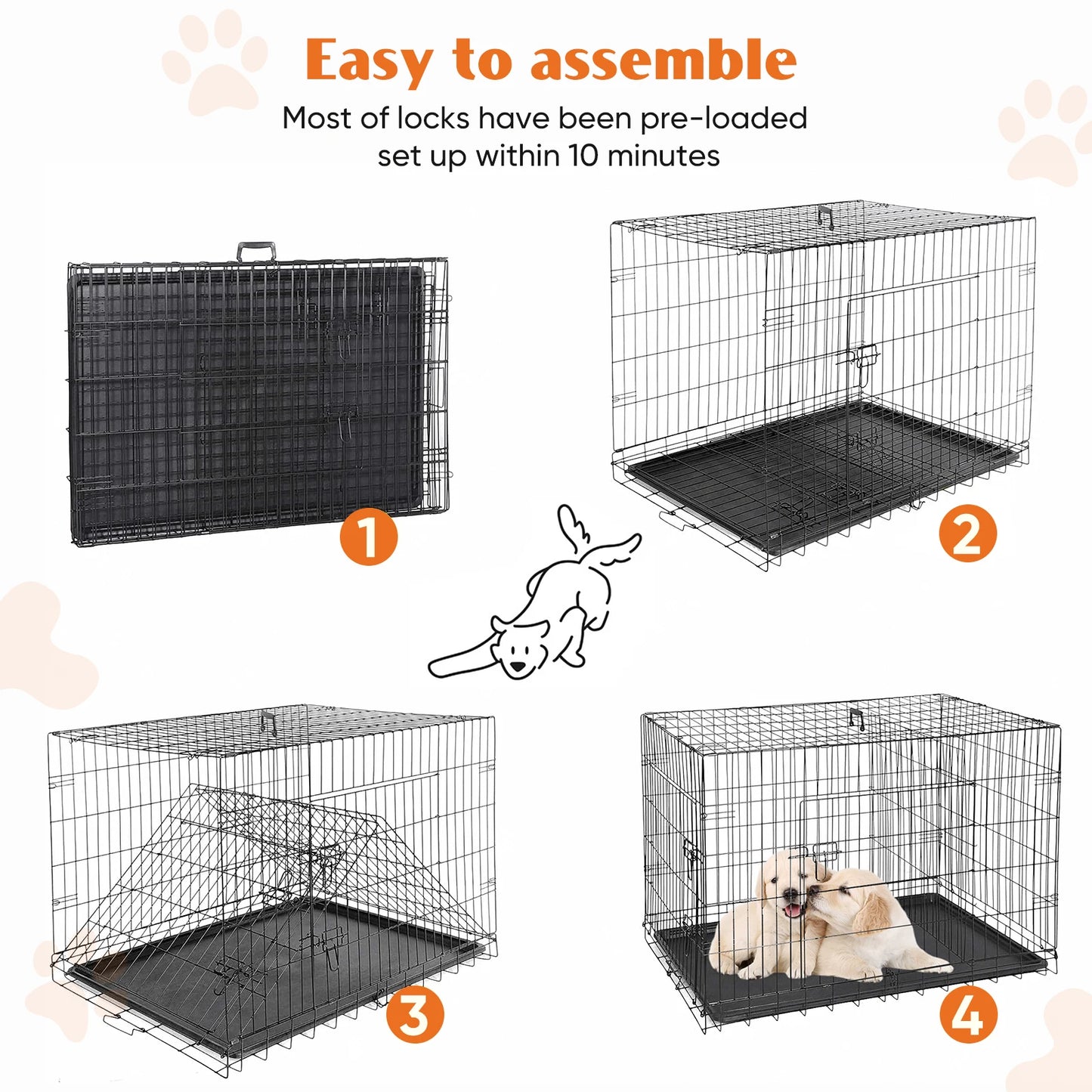 Plastic Leak-Proof Pan Tray Large Kennel