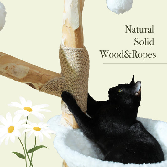Modern Cat Tower Spacious Condo, Flower Perches