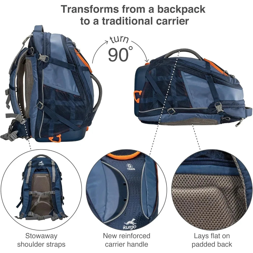 Navy Blue Dog Carrier Backpack Waterproof Bottom