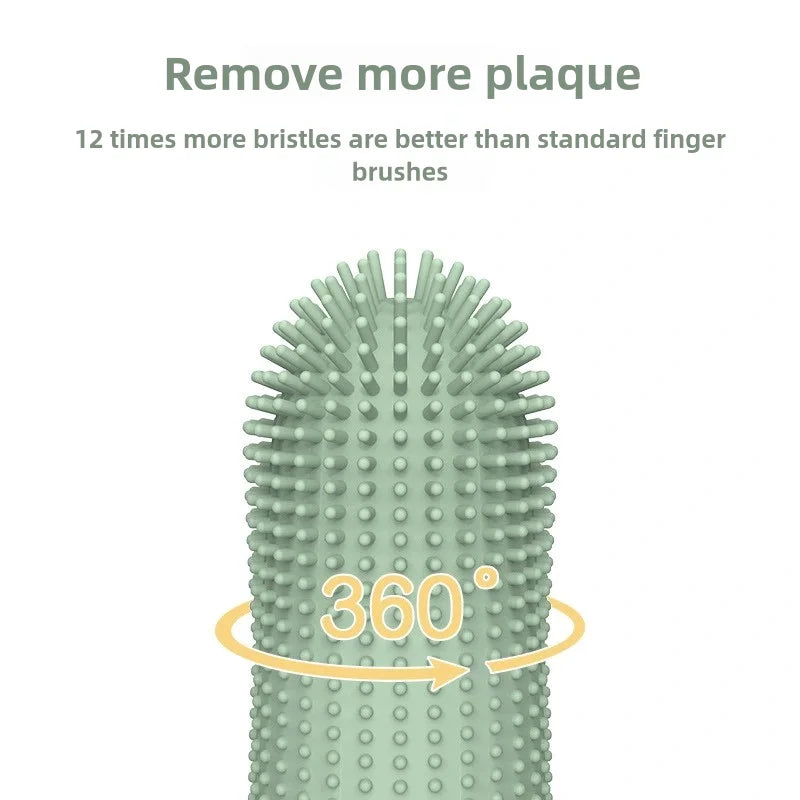 Food Grade Silicone Finger Toothbrush for Dogs & Cats
