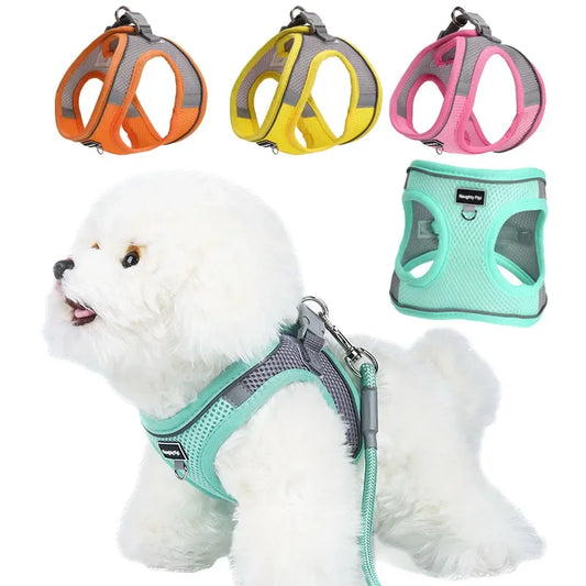 Dog Harness Adjustable With Leash