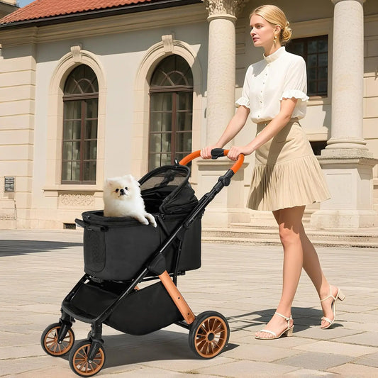 Foldable Stroller/Up to 55 Lbs/Height-Adjustable