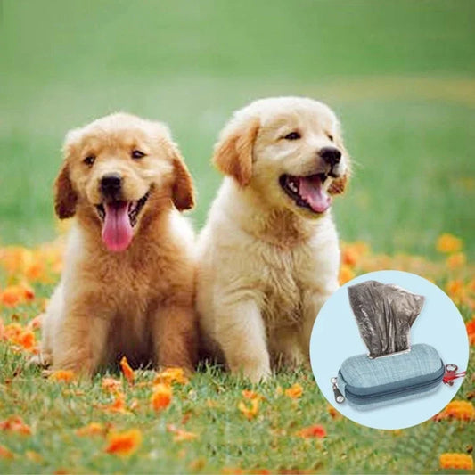 Portable Dog Poop Bag Dispenser With Rope