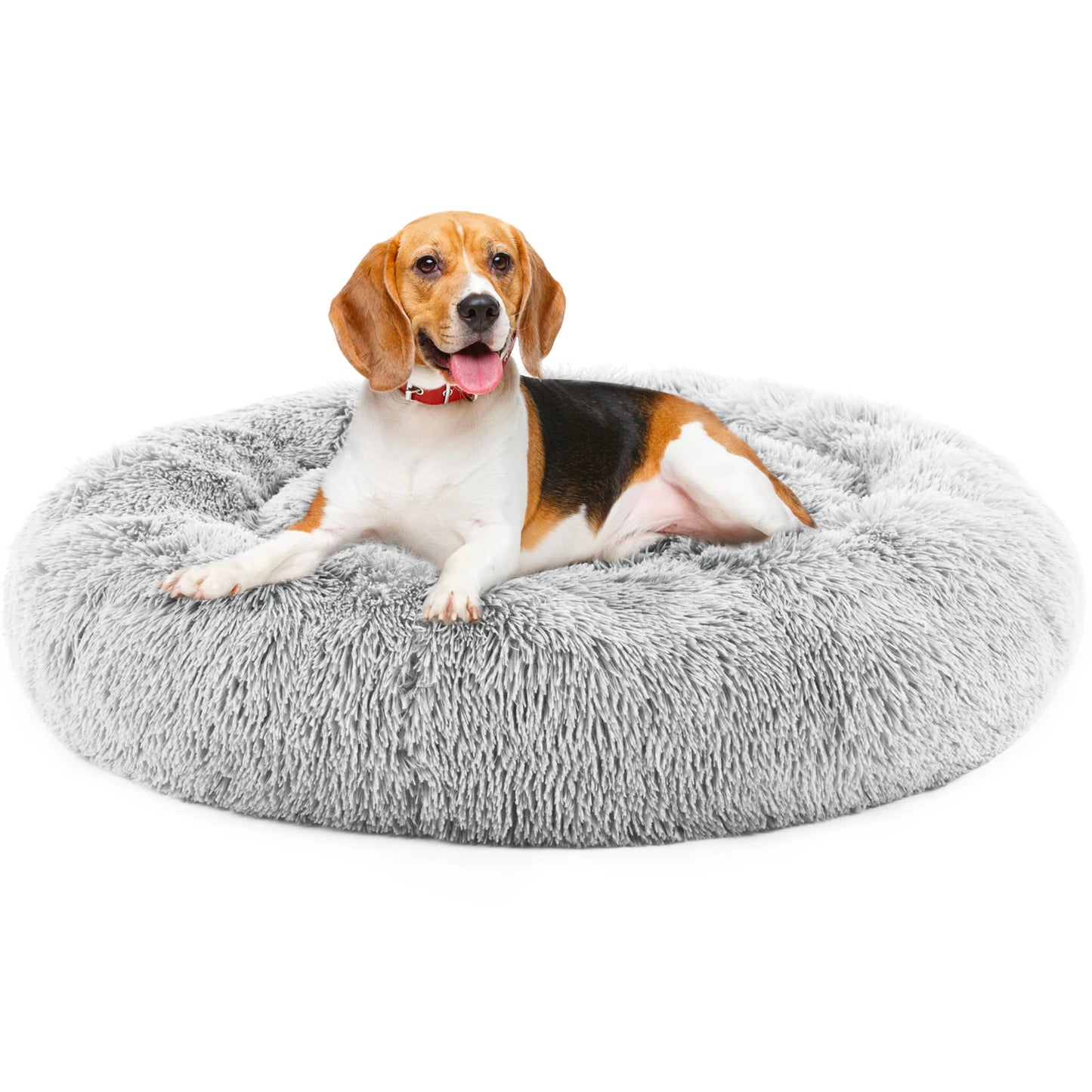 Calming Dog Bed Washable Anti-Slip Round Plush