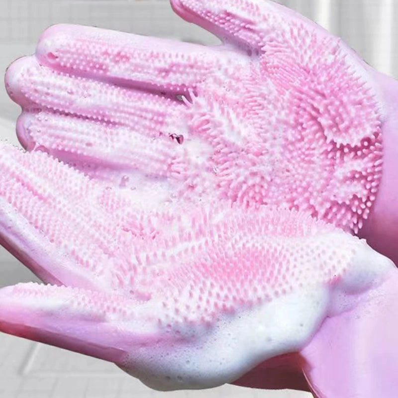 Pet Grooming Bathing Gloves Shampoo Massaging Cleaning