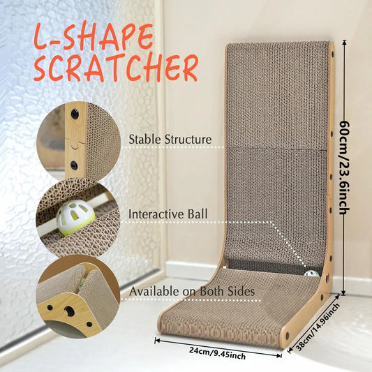 L Shape Cat Scratcher, Protecting Furniture Cardboard