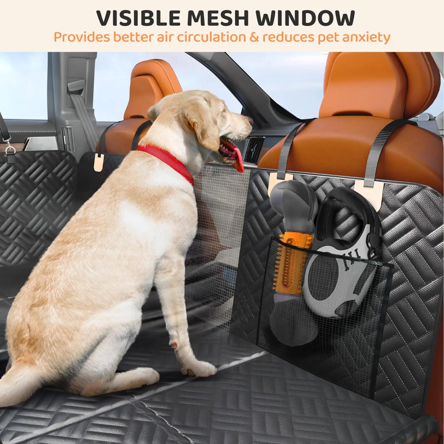 Car Rear Seat Cover, Heavy-Duty Anti-Scratch Washable