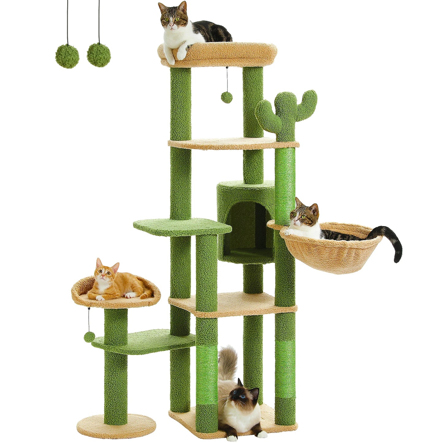 Multi-Level Condo Large Hammock Scratching Post 2 Perches