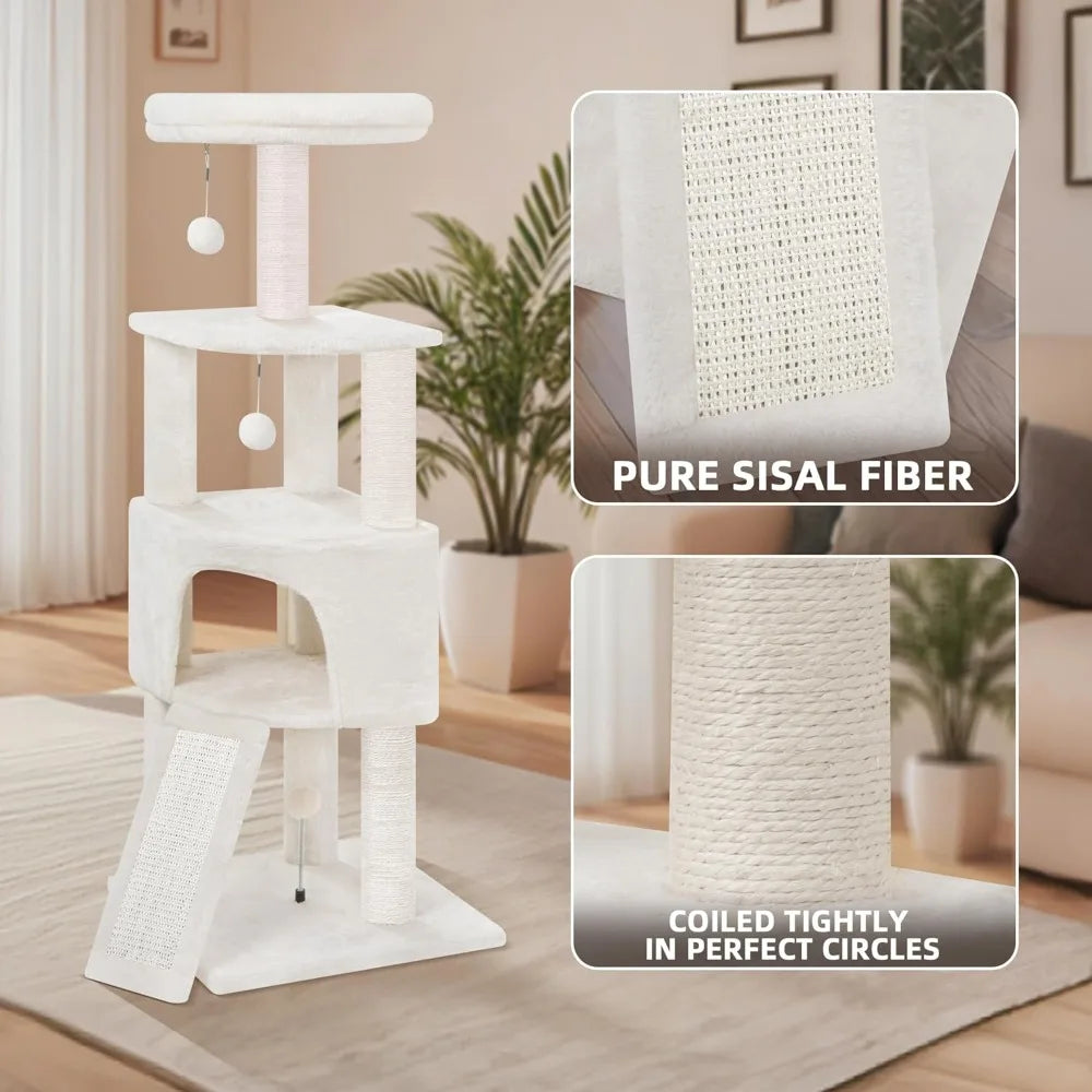 Cat Tower with Scratching Post, Scratching Board and Cat Toys