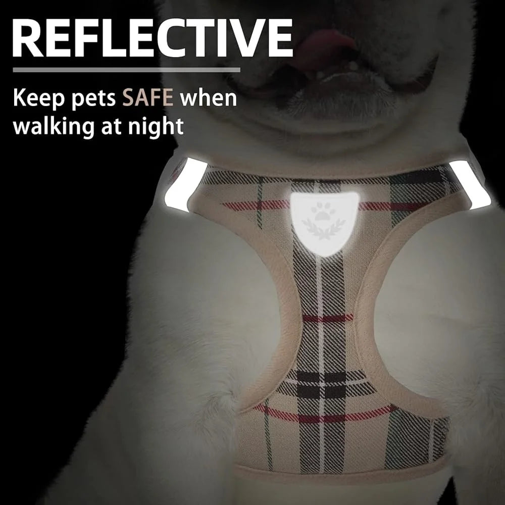 Adjustable No Pull Dog Harness Collar Leash