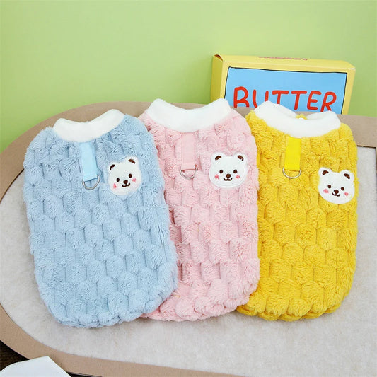 Cat Puppy Button Jacket Warm Winter Pet Clothes