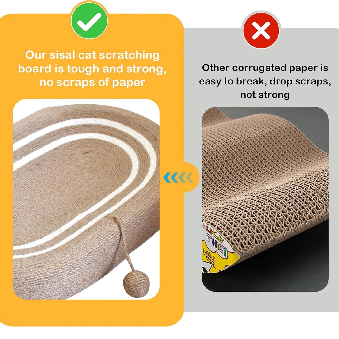 Cat Scratching Bed, Oval 25inch Extra-Large Durable