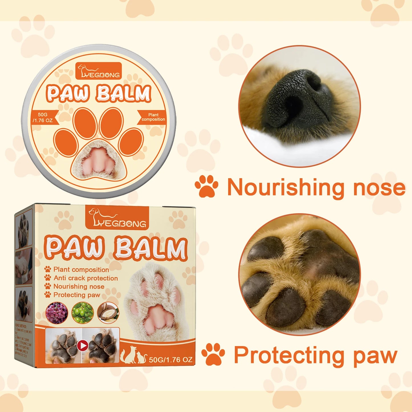 Paw Repair Balm Moisturizes Dry Paw Pads Dog