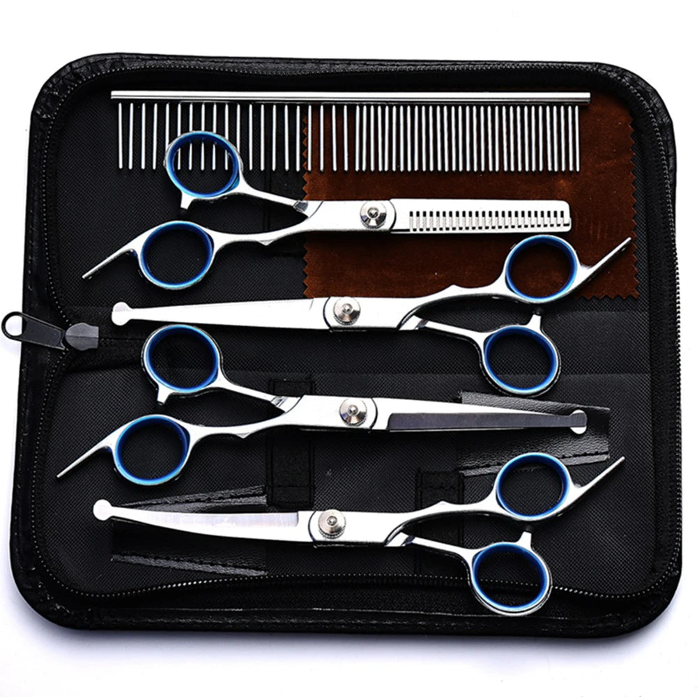 7Pcs/set Scissors Set for Pet Dog Grooming