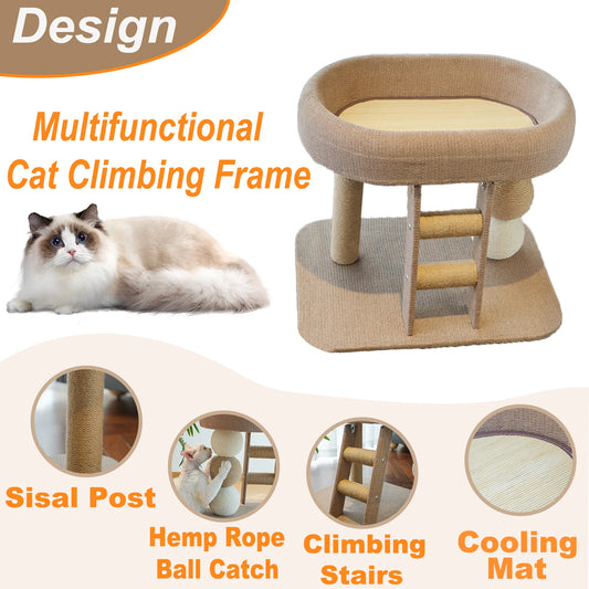 Large Climbing Frame, Tower Bed Hanging Sisal Ball