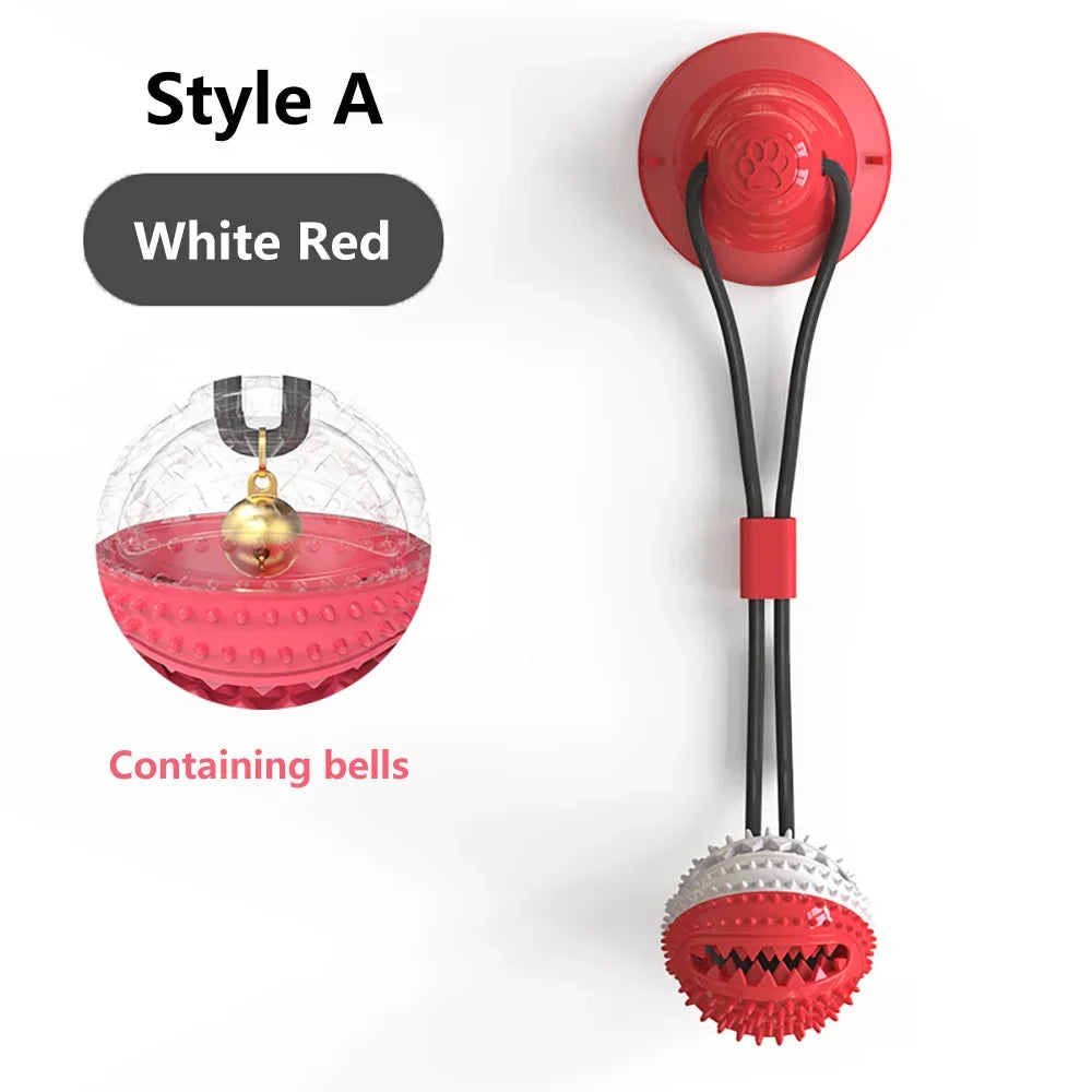 Silicon Suction Cup Tug Interactive Dog Ball Toy