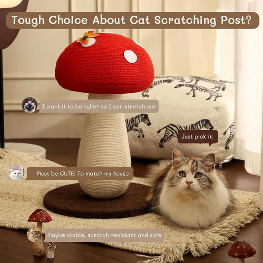 Cute Mushroom-Shaped Cat Tower Scratching Board
