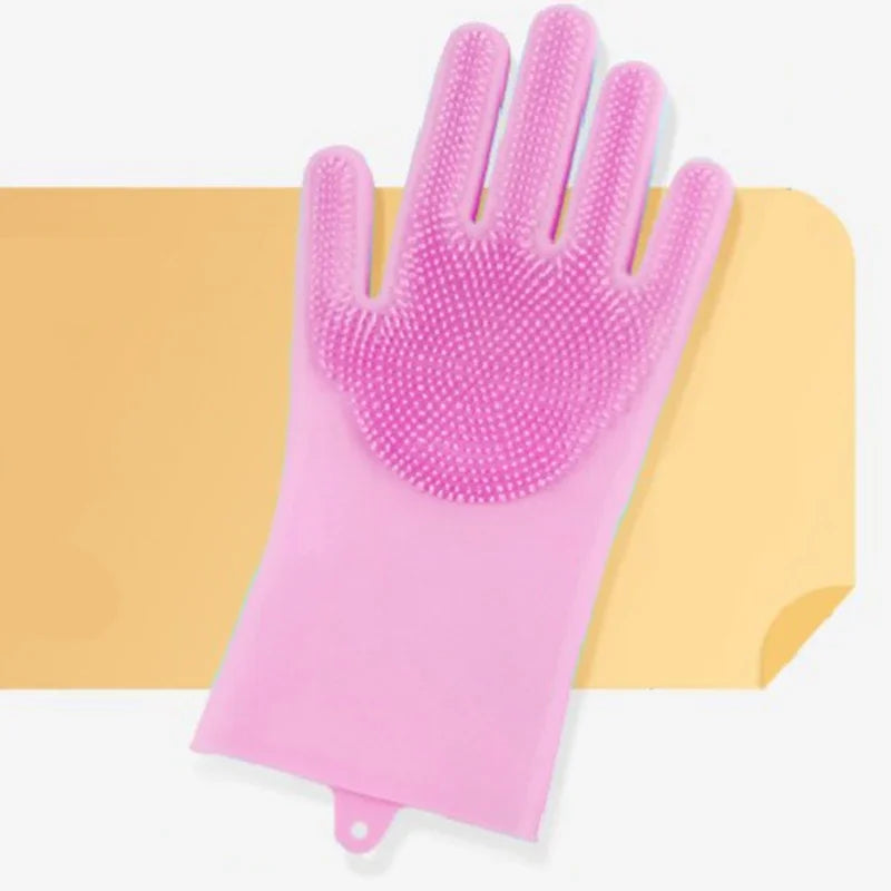 Pet Grooming Bathing Gloves Shampoo Massaging Cleaning