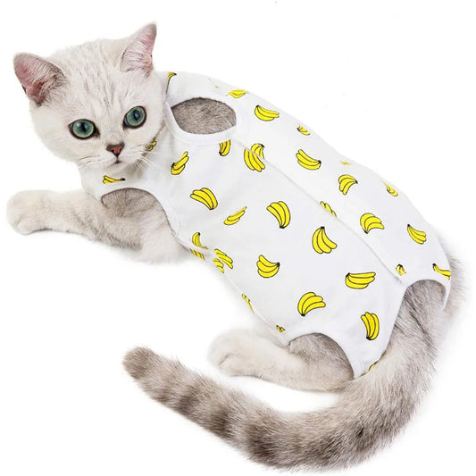 Cat Recovery Suit for Abdominal Skin Anti Licking Pajamas