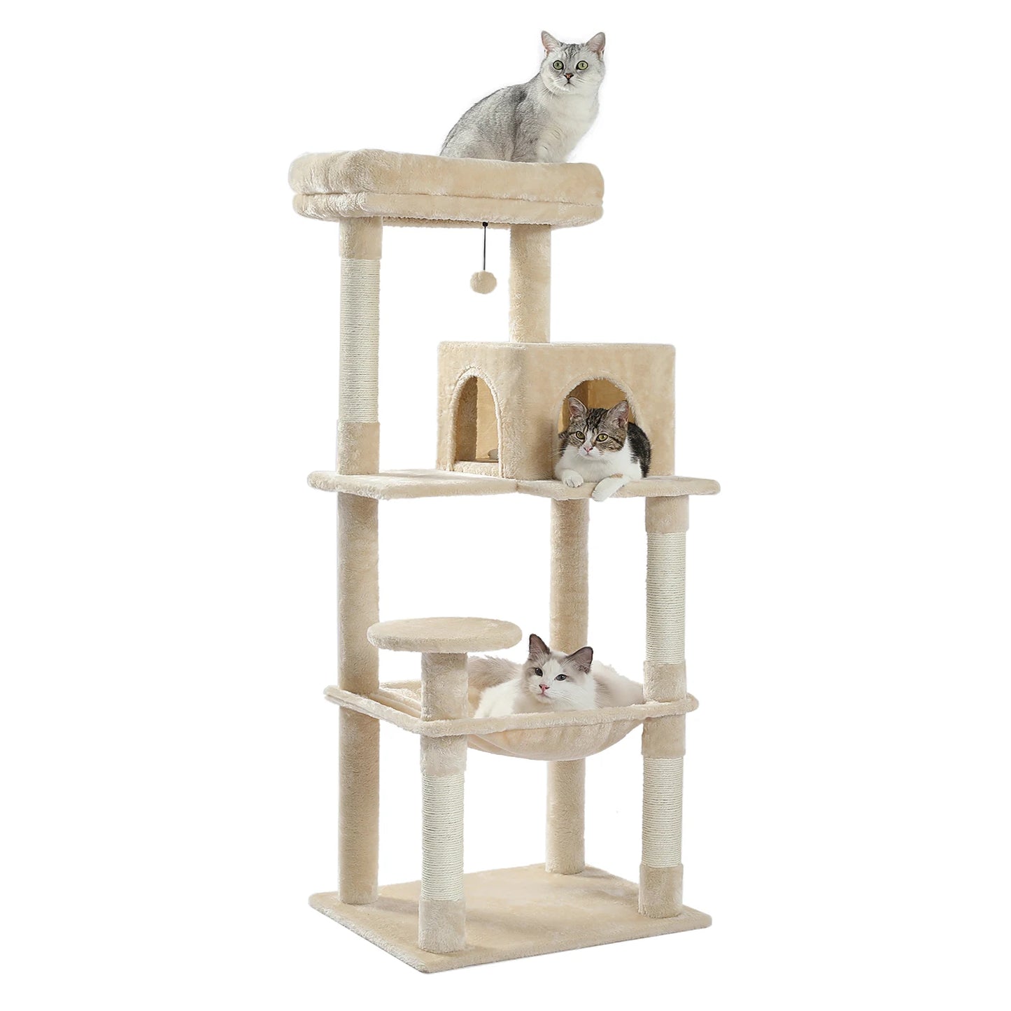 Multi-Level Cat Tree, Scratching Posts, Cozy Hammock