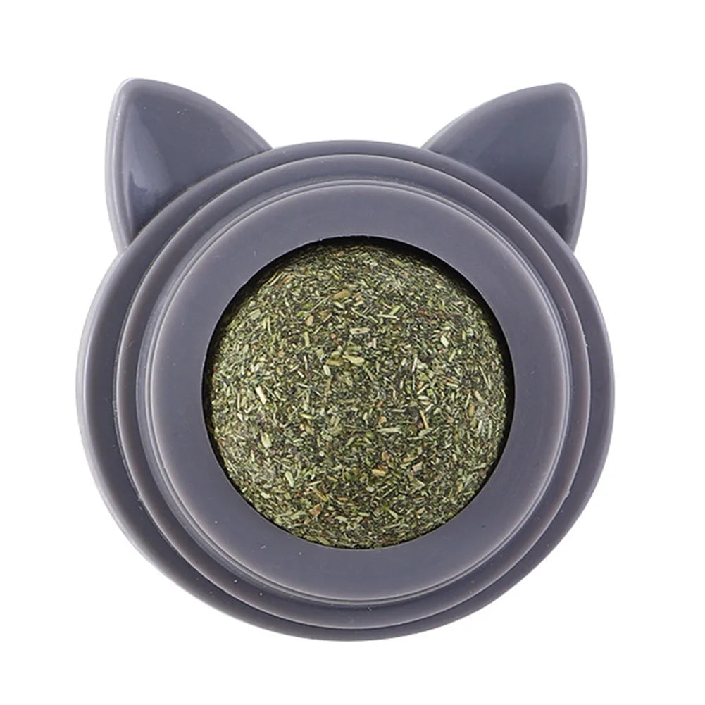 Rotatable Catnip Toy for Cats Self-Adhesive Wall Ball