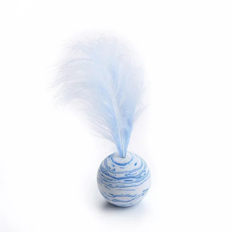 Cat Toy Ball Feather Foam Throwing Interactive