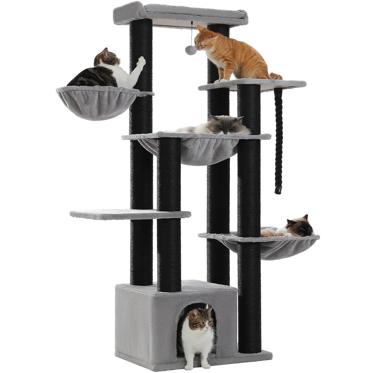Multi-Level Tree, Scratching Posts, Cozy Condo, Super Large Perch, Deep Hammocks