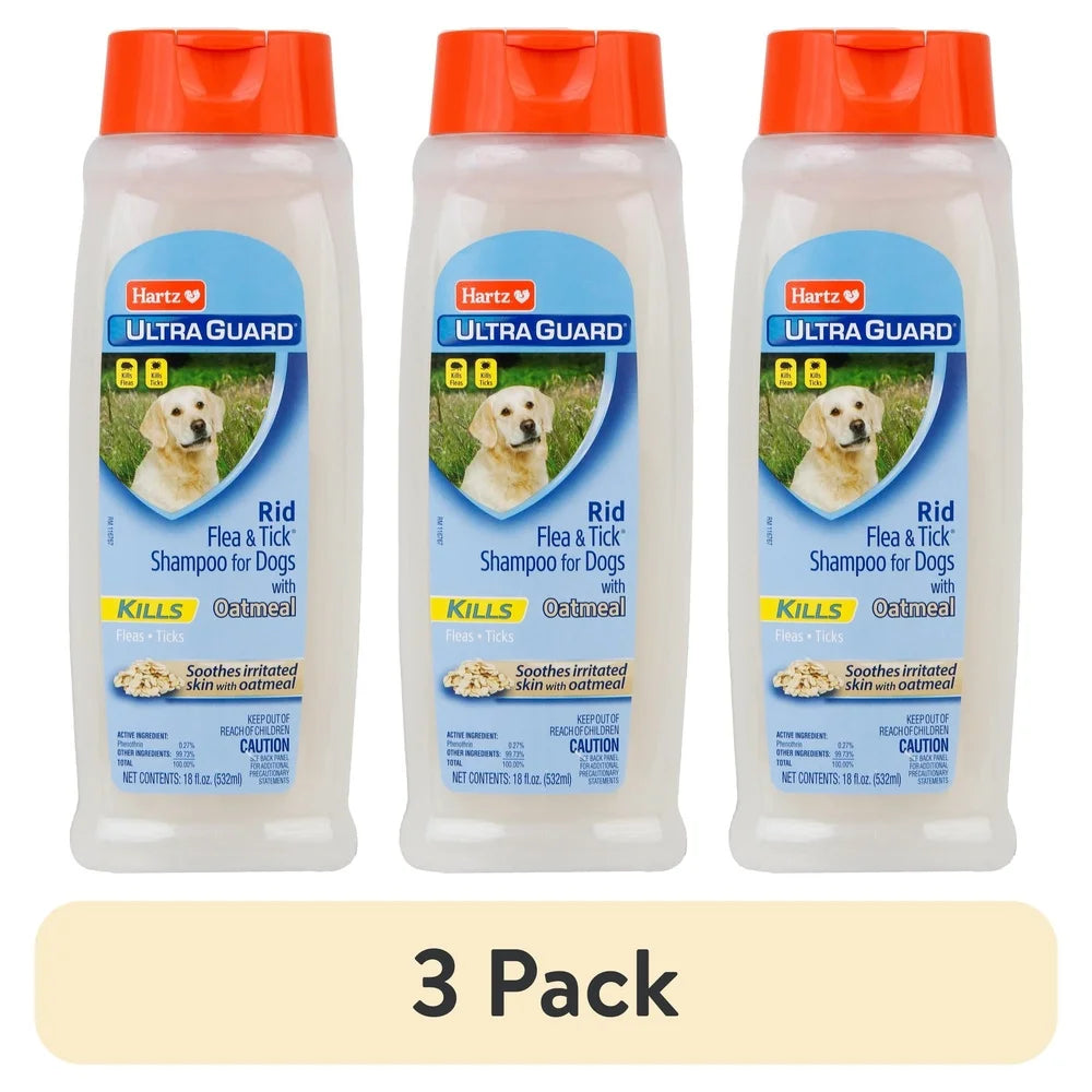 UltraGuard Flea Tick Oatmeal Shampoo Dogs 3 Pack