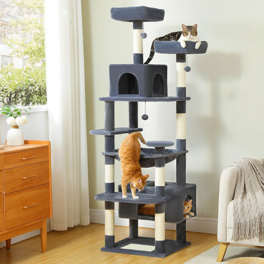 Multi-Level Cat Tree Tower, Hammock, Condo