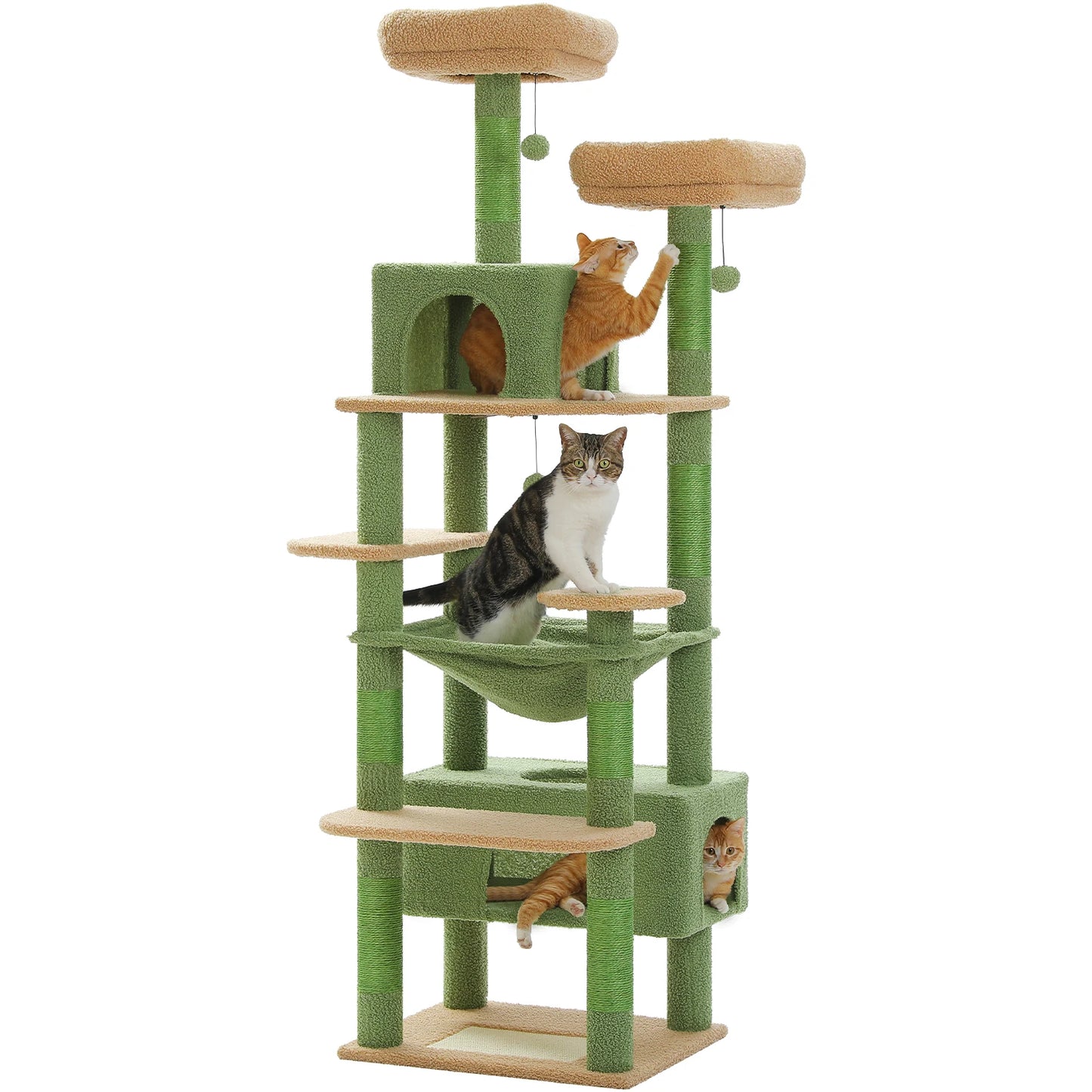 Multi-Level Cat Tree Tower, Hammock, Condo