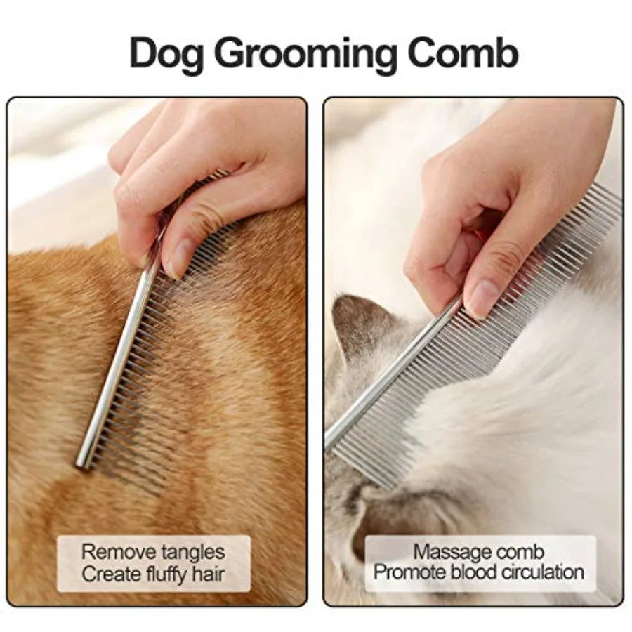 7Pcs Stainless Steel Combs For Removing Ticks Fleas
