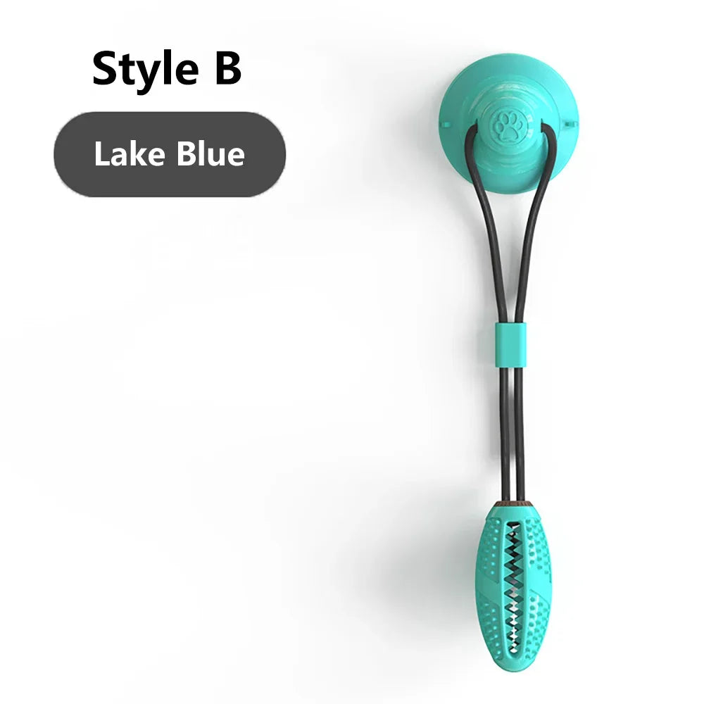 Silicon Suction Cup Tug Interactive Dog Ball Toy