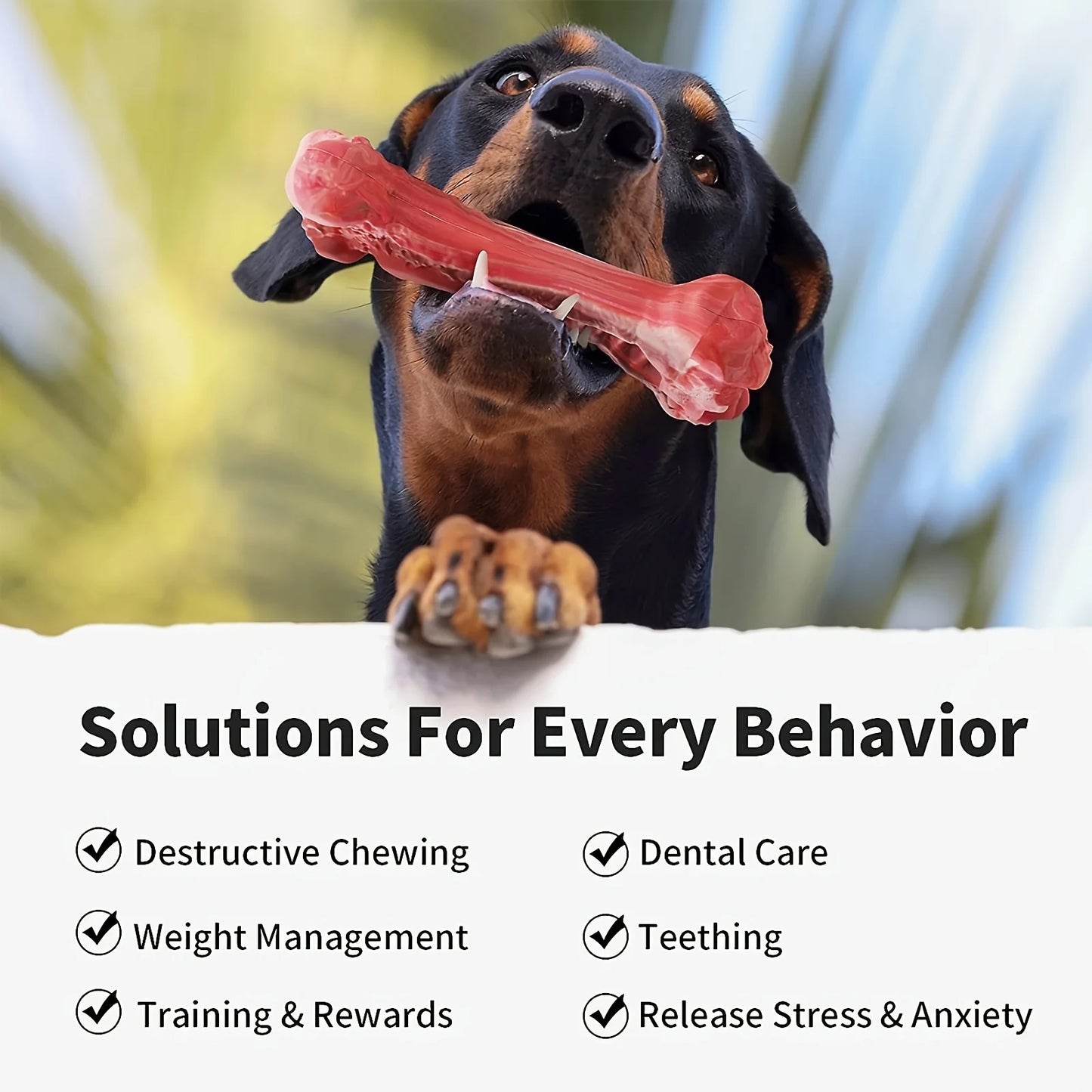 Durable dog chew for powerful chewing dogs