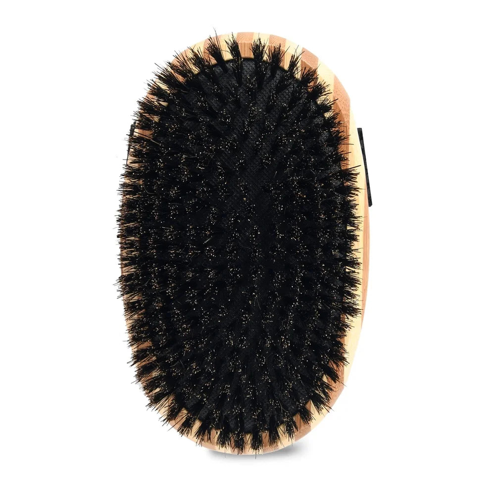 Bamboo Palm Pet Brush Ergonomic Natural Bristles