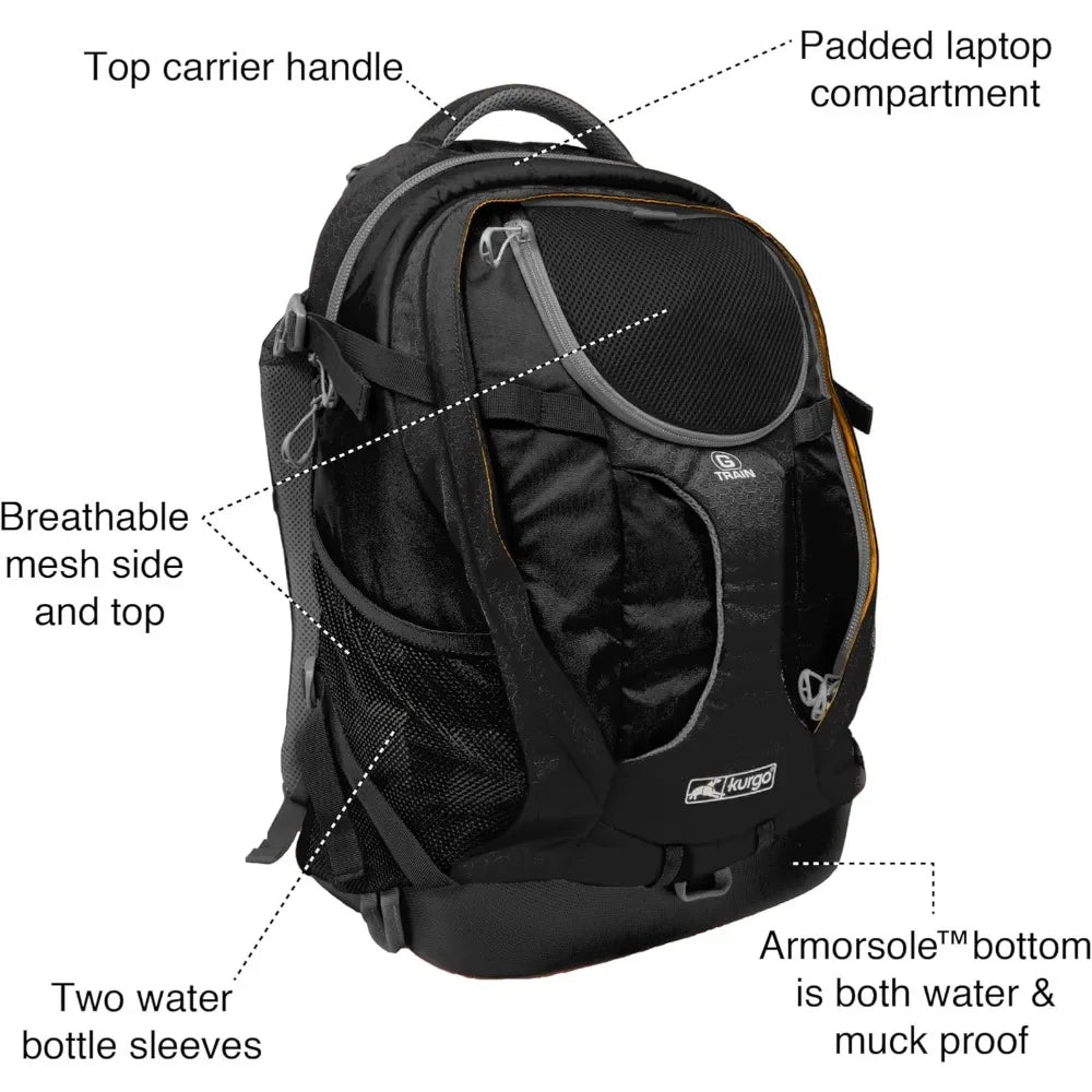 Navy Blue Dog Carrier Backpack Waterproof Bottom