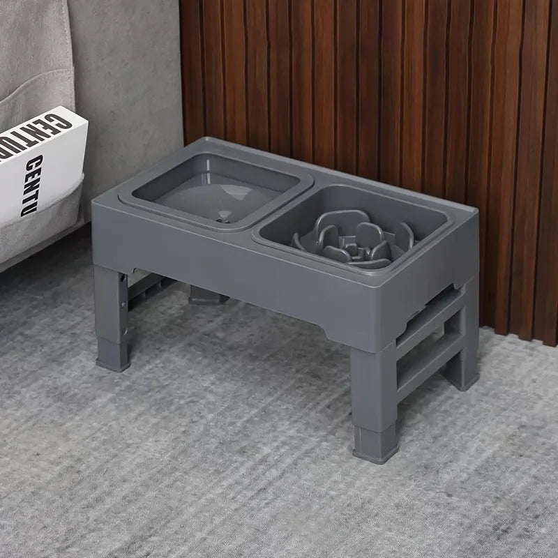 Adjustable Stainless Steel Pet Bowl Table, Non-Slip Design
