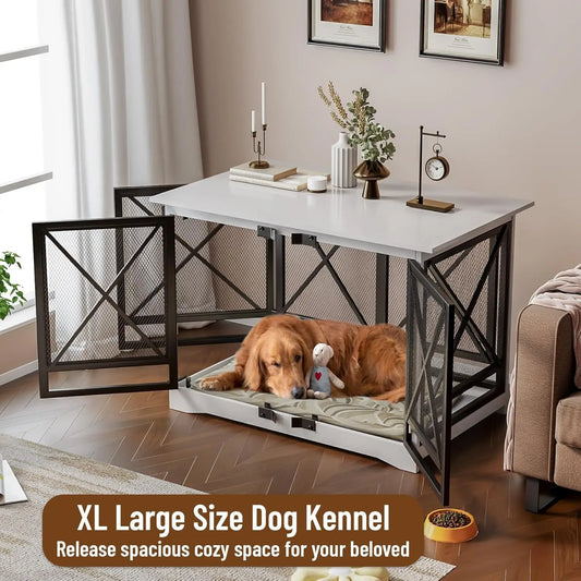 Dog Crate Furniture for X Large Breed Double Doors