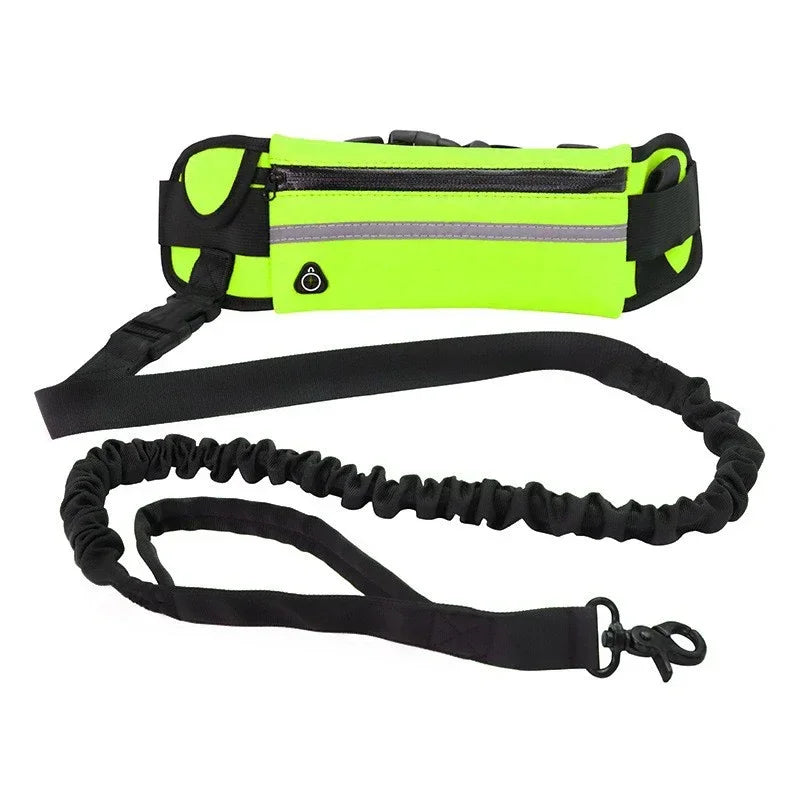 Hands Free Leash Reflective Waist Bag Retractable