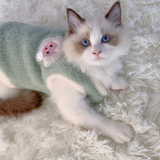 Cats Warm Clothes for Winter Sweater Vests