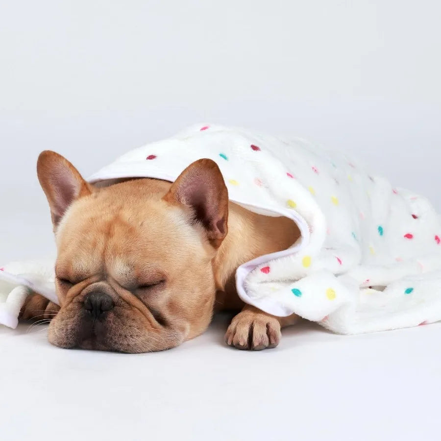 1 Pack 3 Blankets Pet Flannel Throw for Dog Small