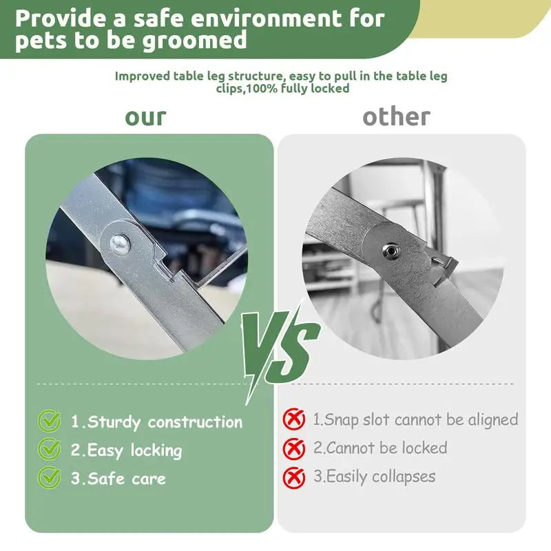42" Foldable Pet Grooming Table with Adjustable Arm