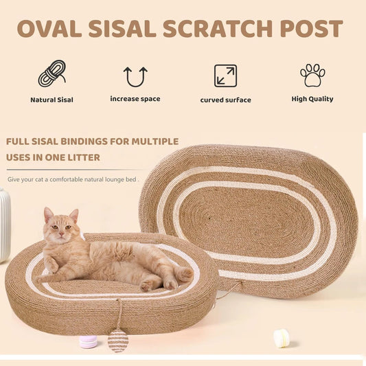 Cat Scratching Bed, Oval 25inch Extra-Large Durable