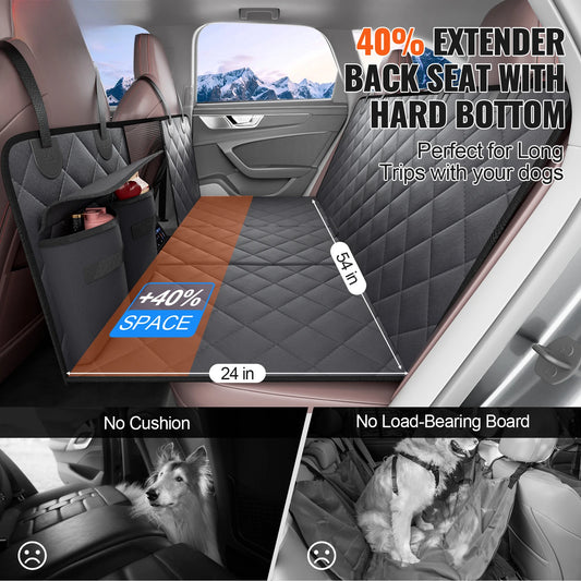 Back Seat Extender for Dogs Waterproof Hard Bottom