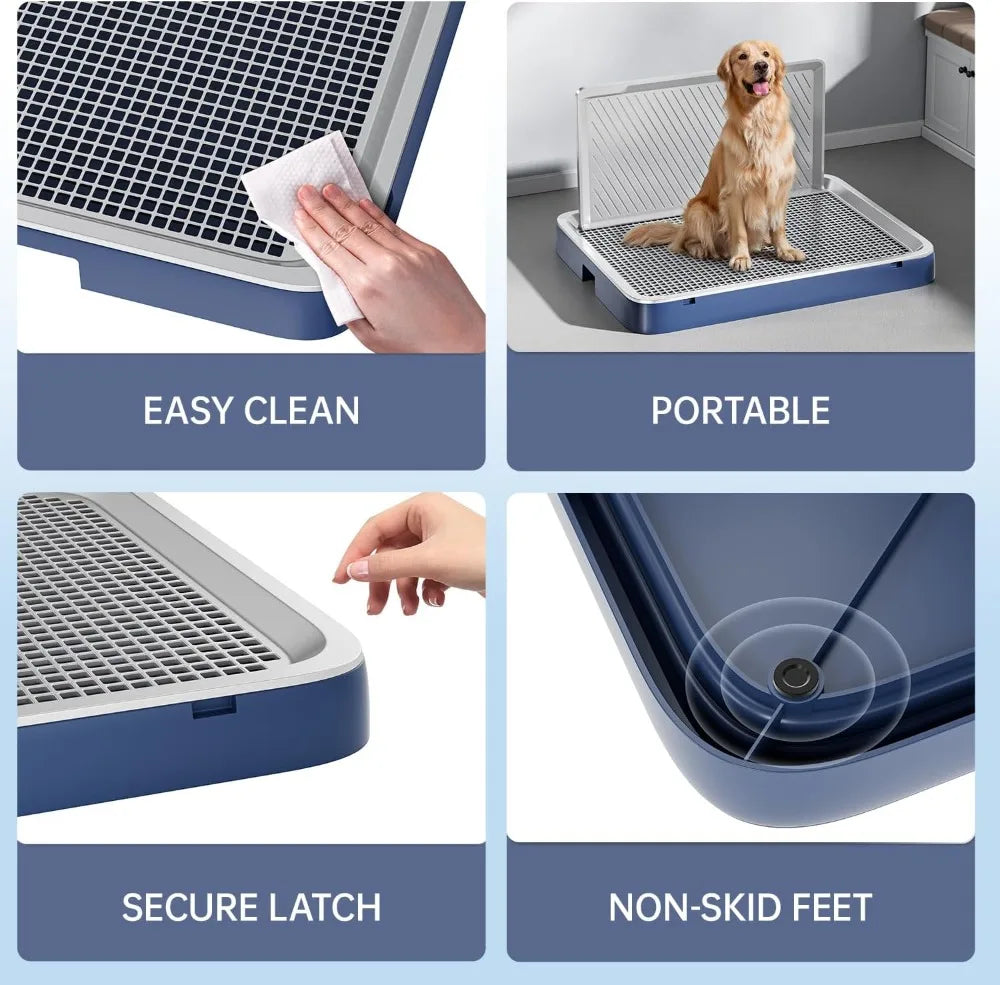 Indoor Dog Potty Tray with High Wall,25.59"X19.69"