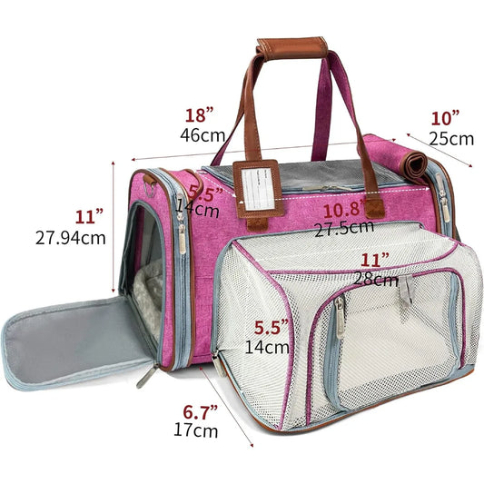 Expandable Airline Pet Carrier, Soft-Sided Tote