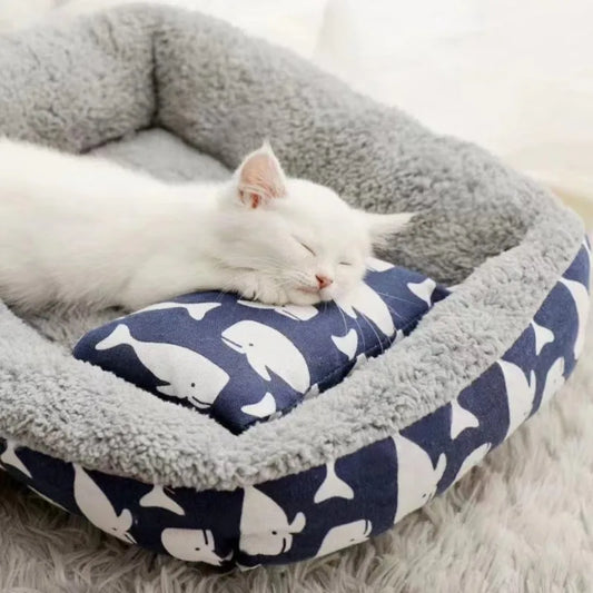 Mattress with Pillow Winter Warm Comfortable Sleeping Mat for Pet