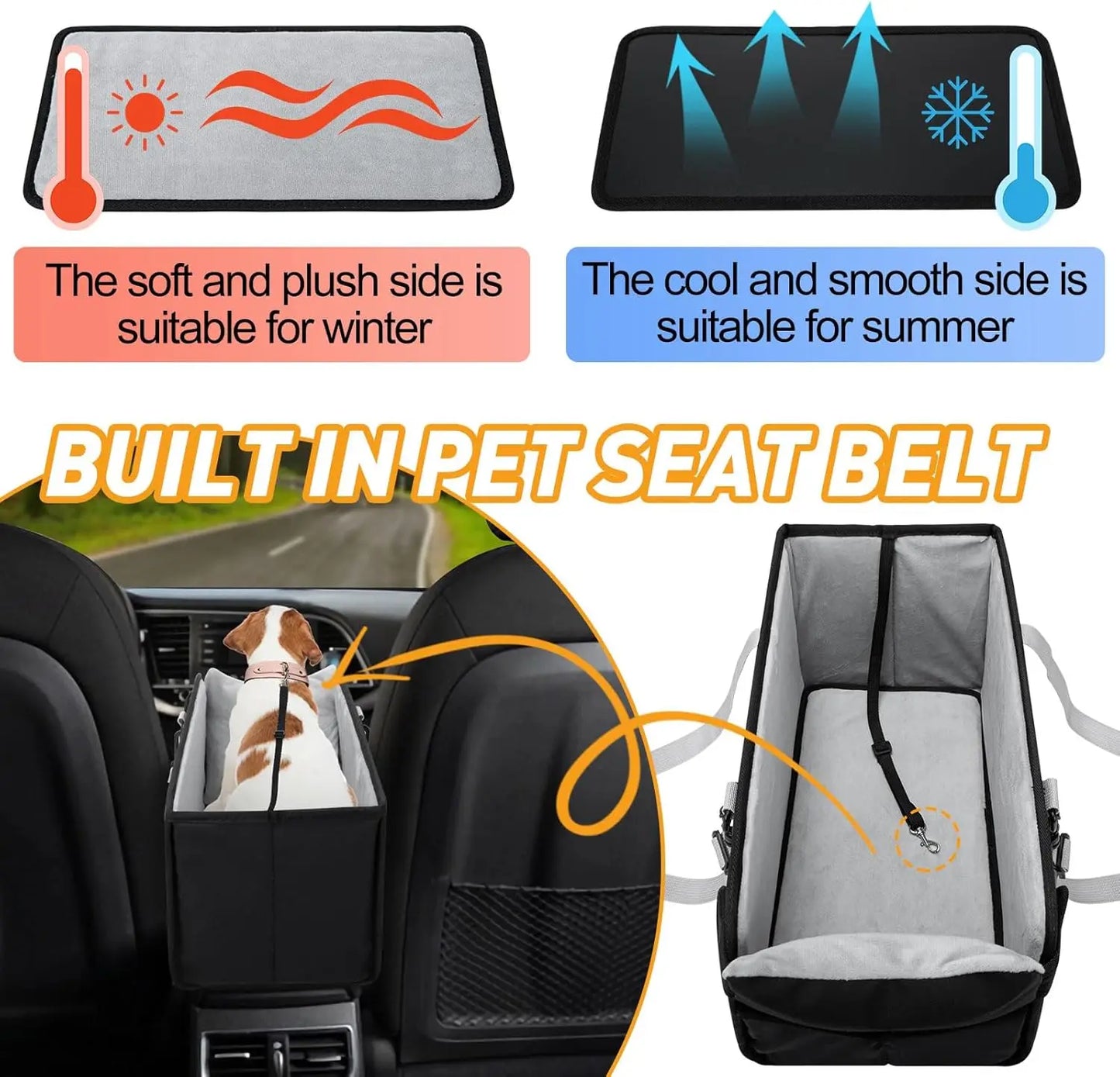 Adjustable Safety Booster Seat with Washable Cushion